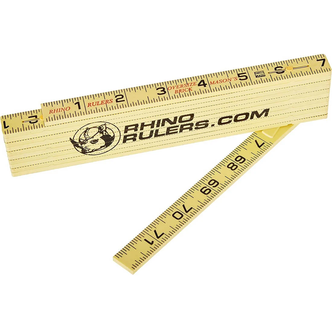 Marshalltown 16647 6' Folding Rule - Oversized Brick Spacing - Rhino Rulers