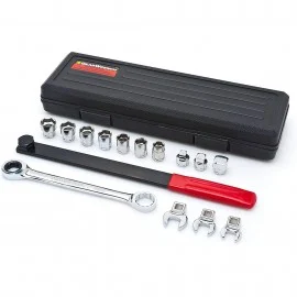 GearWrench 3680D Ratchet Serpentine Belt Tool, with crowfoot and socket sizes