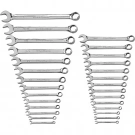 GearWrench 81923 90-Tooth Reversible Ratcheting Wrench Set, 28-Piece, Imperial/Metric
