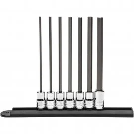 GearWrench 82537 Hex Bit Socket Set, 3/8" Drive, 7-Piece SAE Long Length