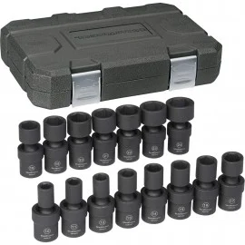 GearWrench 84939N Universal Socket Set, ½" Drive Impact, 13-Piece Metric, 10 to 24 mm