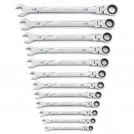 GearWrench 86229 Universal Spline Flex Ratchet Wrench Set, Metric, 12-Piece