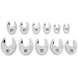 GearWrench 89118 Ratcheting Crowsfoot Set, 3/8" drive, SAE, 11-piece