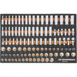 GearWrench GWMSSKT38 mm Metric Socket Set in Foam Storage Tray, 3/8" drive, 104-piece