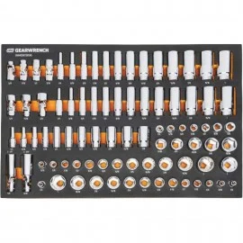 GearWrench GWMSSKT38SAE SAE Socket Set, 3/8" drive, 85 pieces
