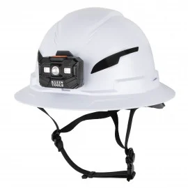 Klein Tools 60406T2RL Hard Hat with headlamp, Class E Type 2, non-vented full brim