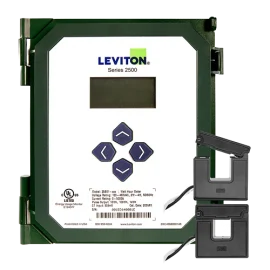 Leviton S2500 VerifEye® Series Submeter Kit with 2 x 100A split core CTs, 120 to 480 V AC, pulse-modbus