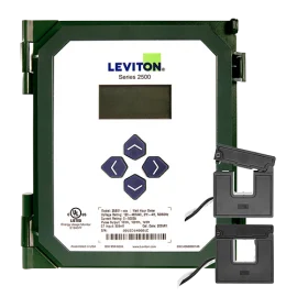 Leviton S2500 VerifEye® Series Submeter Kit with 2 x 200A split core CTs, 120 to 480 V AC, pulse-modbus