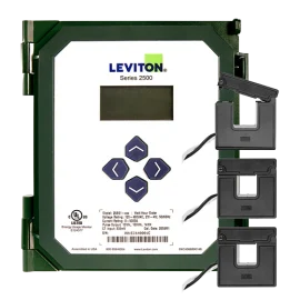 Leviton S2500 VerifEye® Series Submeter Kit with 3 X 100A split core CTs, 120 to 480 V AC, pulse-modbus