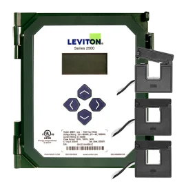 Leviton S2500 VerifEye® Series Submeter Kit with 3 x 200A split core CTs, 120 to 480 V AC, pulse-modbus