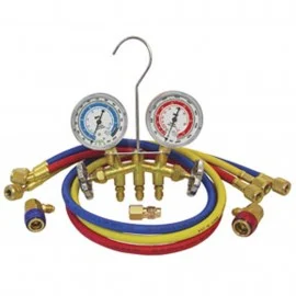 Mastercool 66773 Brass Manifold, R12/R134a, 72" hoses