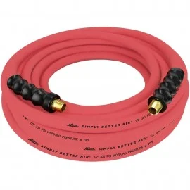 Milton ULR125038 Rubber Air Hose, ½" ID x 50', 3/8" NPTM