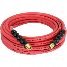 Milton ULR145014 Rubber Air Hose, ¼" ID x 50', ¼" NPTM