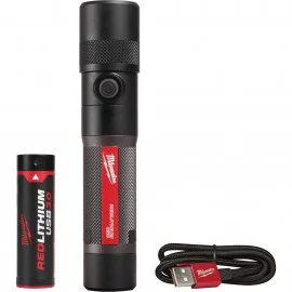 Milwaukee 2161-21 Twist Focus Flashlight, 1100 lm, rechargeable