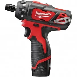 Milwaukee 2406-22 M12 Hex 2-Speed Screwdriver Kit, 12 V, ¼", 275 in-lbs