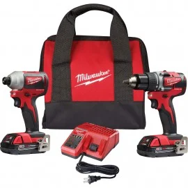 Milwaukee 2892-22CT Drill Driver and Impact Driver Combo Kit, 18 V, Brushless