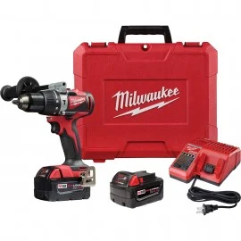 Milwaukee 2902-22 Hammer Drill Driver Kit, ½", 18 V