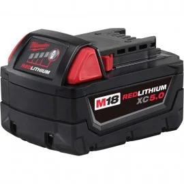 Milwaukee 48-11-1850 Battery Pack, 18 V, 5.0 Ah
