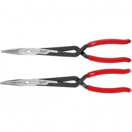 Milwaukee 48-22-6542 Long Reach Pliers Set, 2-pack, straight and 45° nose