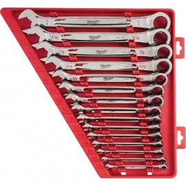 Milwaukee 48-22-9416 Ratcheting Wrench Set, 15-piece, Imperial
