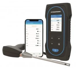 Sauermann Si-CA 030 Series Combustion Analyzer Kit with O₂, CO and NO sensors, 12" probe, ABS case