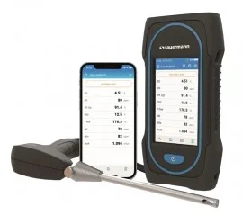 Sauermann Si-CA 130 Series Combustion Analyzer Kit with O₂, CO, and Low NO sensors, 7" probe, vinyl case